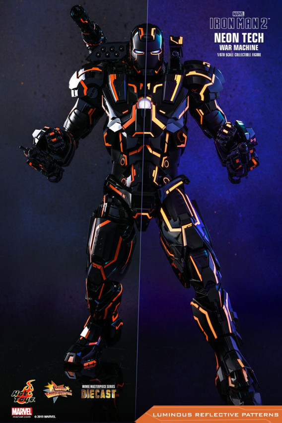 Колекційна фігура Neon Tech War Machine, Iron Man 2, Hot Toys, арт. 82657 6