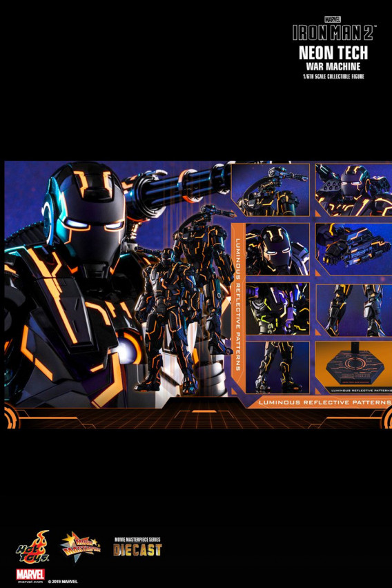 Колекційна фігура Neon Tech War Machine, Iron Man 2, Hot Toys, арт. 82657 10
