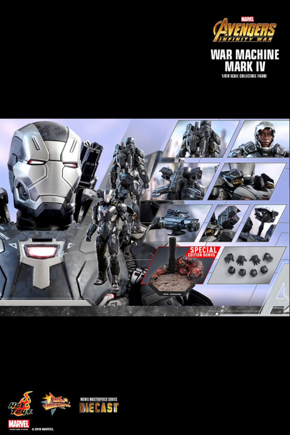 Колекційна фігура Infinity War Machine Mark 4, Hot Toys, арт. 87457 11