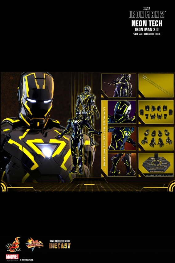 Колекційна фігура Neon Tech Iron Man 2.0, Hot Toys, арт. 89758 11