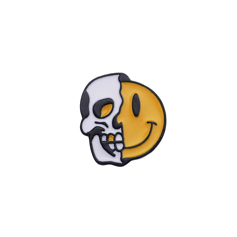 Металевий значок (пін) Two face - Skull & Smiley, арт. 11279 1