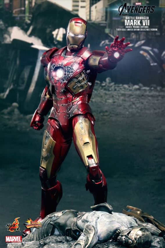 Колекційна фігура The Avengers - Iron Man Mark VII (Battke Damaged Ver.), Hot Toys, арт. 85096 1