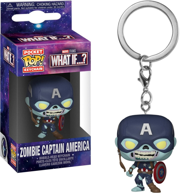 Брелок Funko POP! Keychain What If - Zombie Captain America, арт. 57399 1