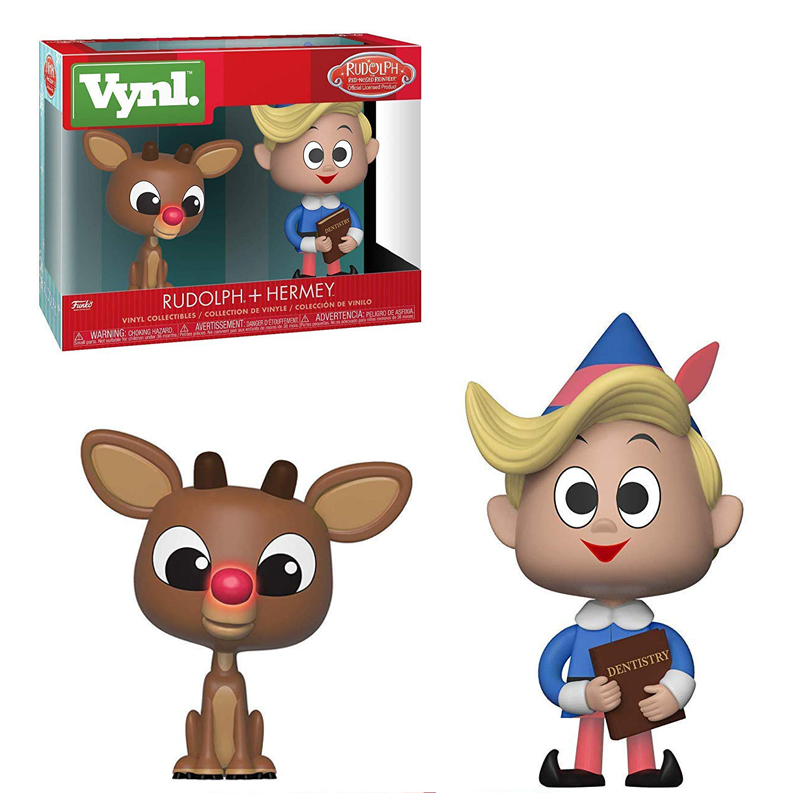 Набір Funko VYNL 2-Pack: Rudolph & Hermie Vinyl Figures, 10 см, 34550 1
